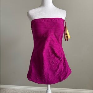 Gottex Fuchsia Pink One Piece Swimsuit Bathing Suit Size 16